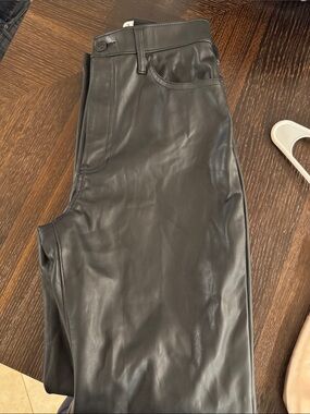 Hollister Black Faux Leather Skinny Pants